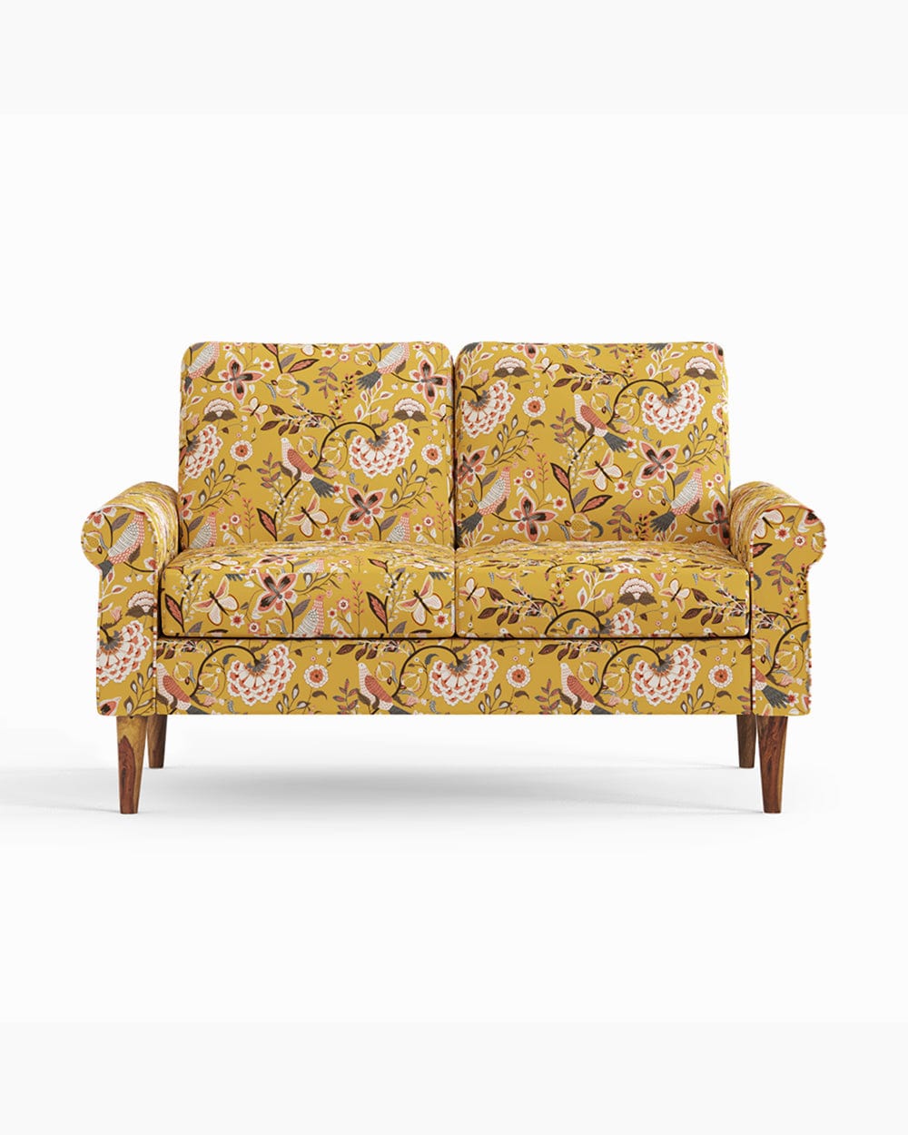 Chumbak Colonial Couch 2 Seater Dragonfruit Yellow