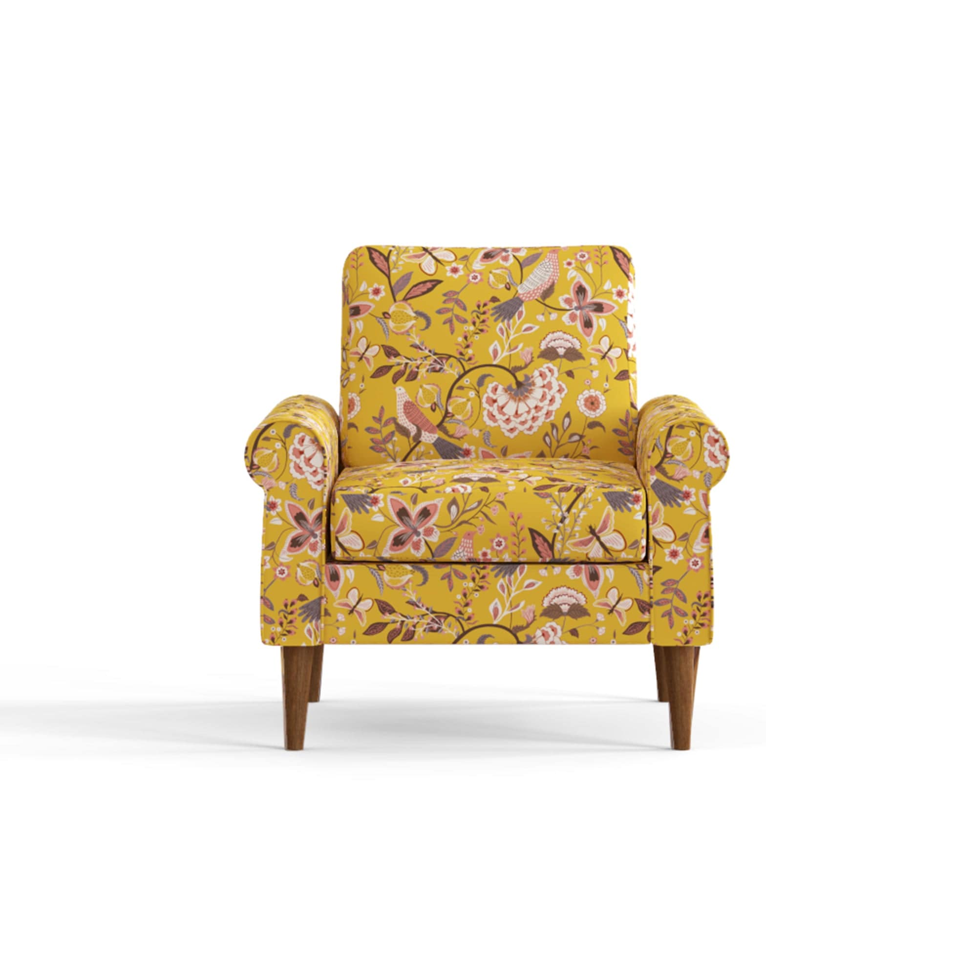 Chumbak Colonial Couch Single Seater Dragonfruit Yellow