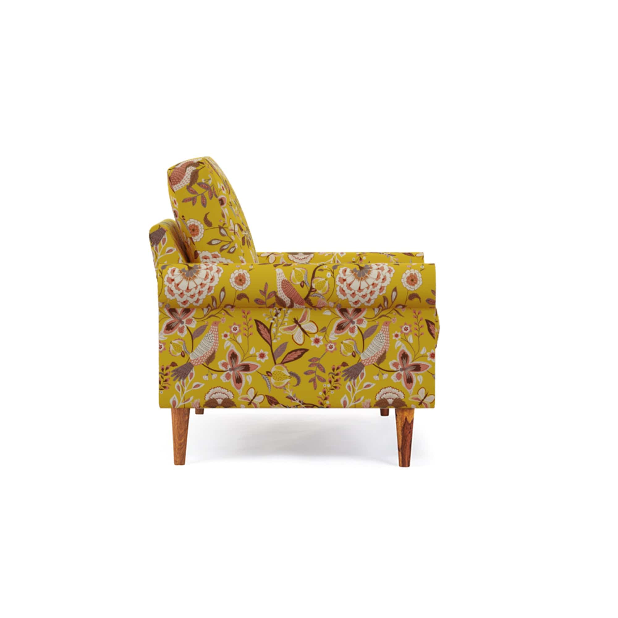 Chumbak Colonial Couch Single Seater Dragonfruit Yellow