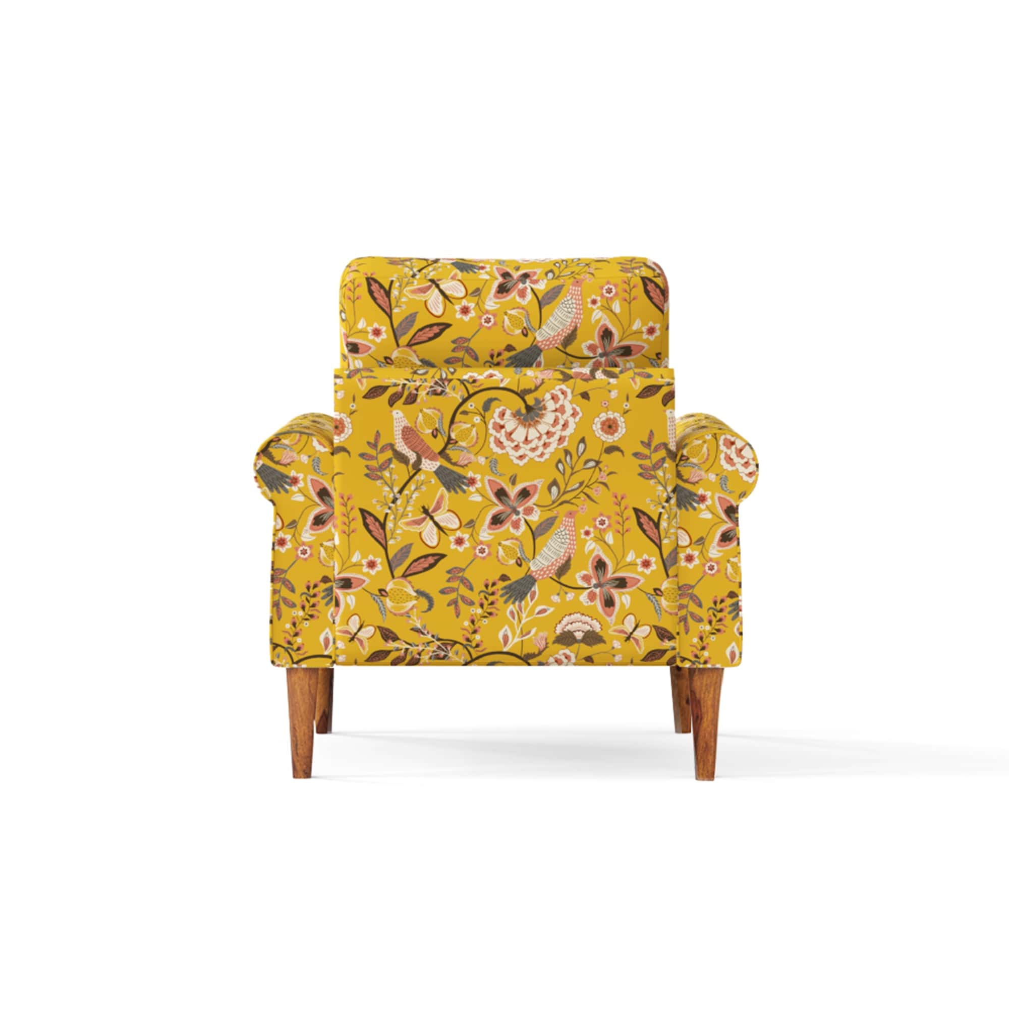 Chumbak Colonial Couch Single Seater Dragonfruit Yellow