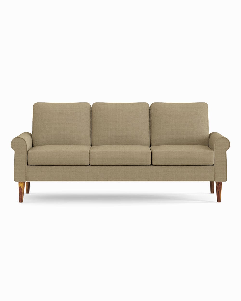 Chumbak Colonial Couch 3 Seater Beach Beige Beige