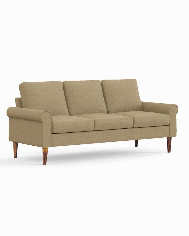 Chumbak Colonial Couch 3 Seater Beach Beige Beige