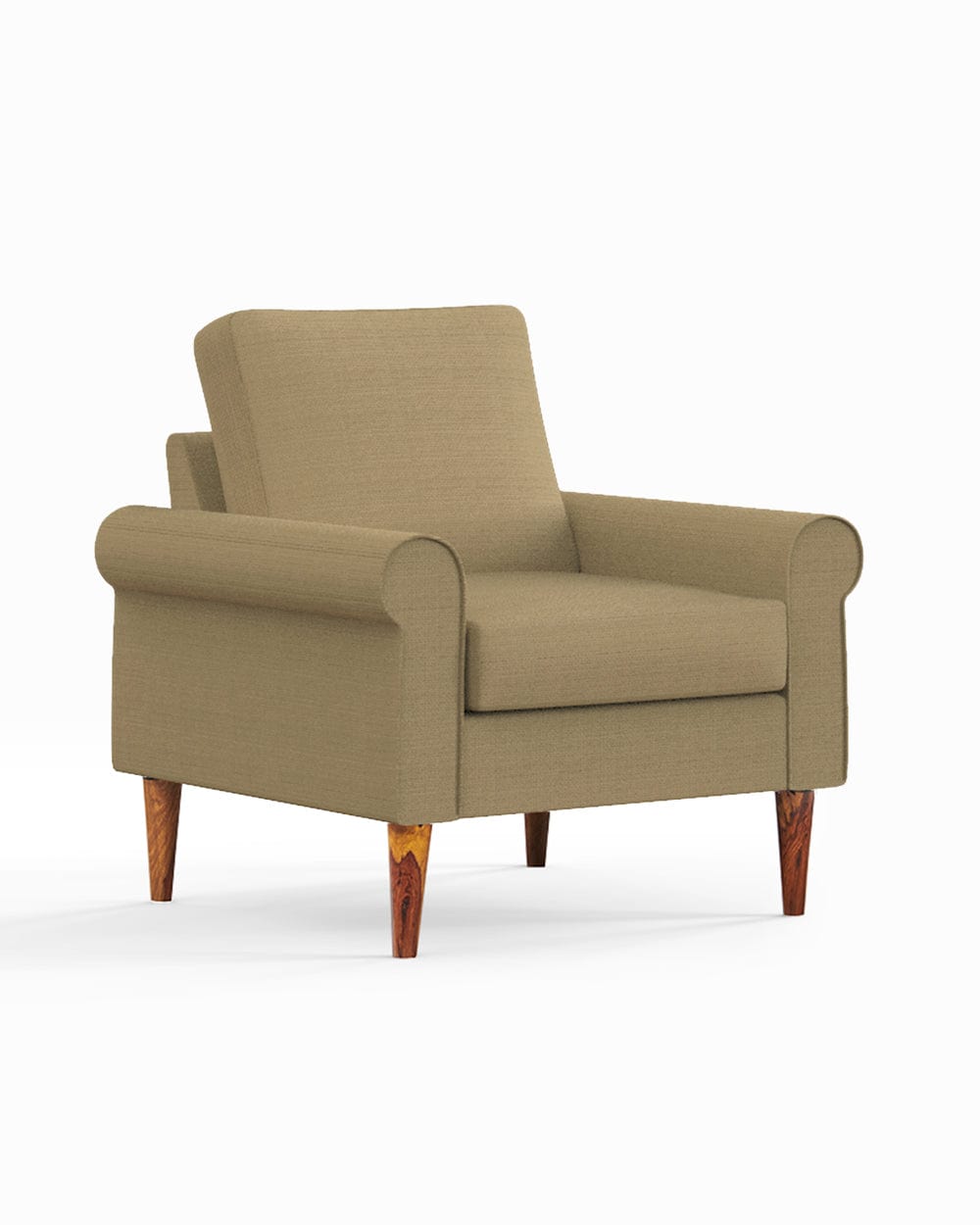 Chumbak Colonial Couch Single Seater Beach Beige Beige