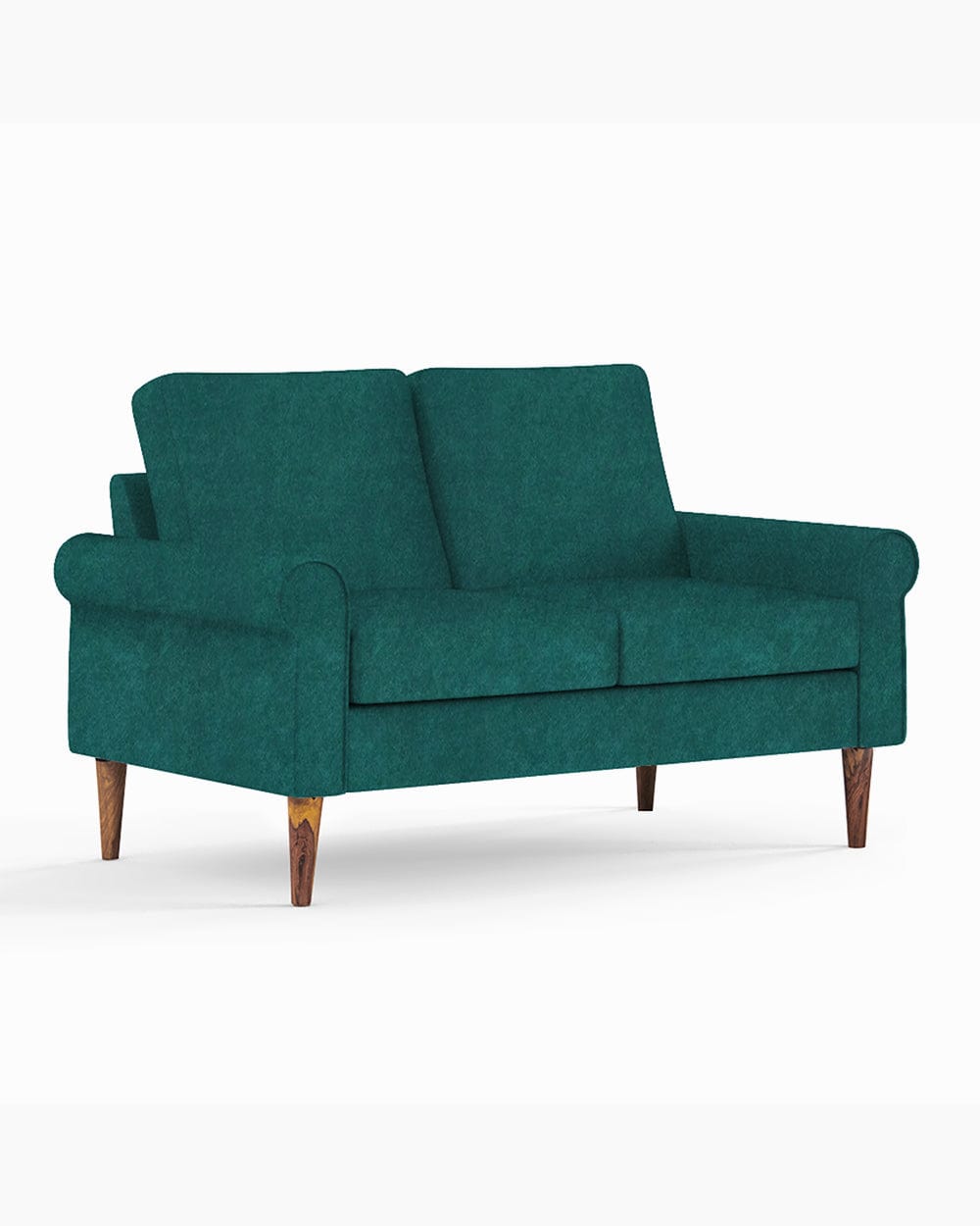 Chumbak Colonial Couch 2 Seater Green Velvet Dark Green