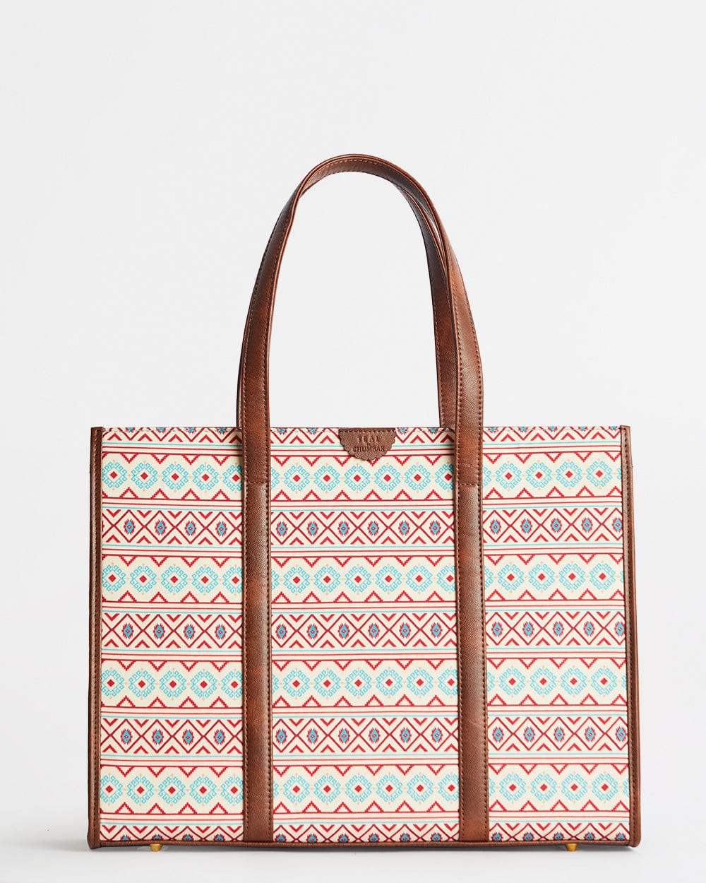 Chumbak Teal by Chumbak Mercado Aztec Canvas Tote