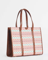 Chumbak Teal by Chumbak Mercado Aztec Canvas Tote