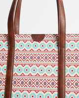 Chumbak Teal by Chumbak Mercado Aztec Canvas Tote
