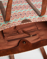 Chumbak Teal by Chumbak Mercado Aztec Canvas Tote