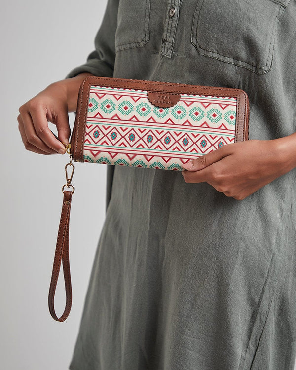 Chumbak Teal by Chumbak Mercado Aztec Long  Wallet