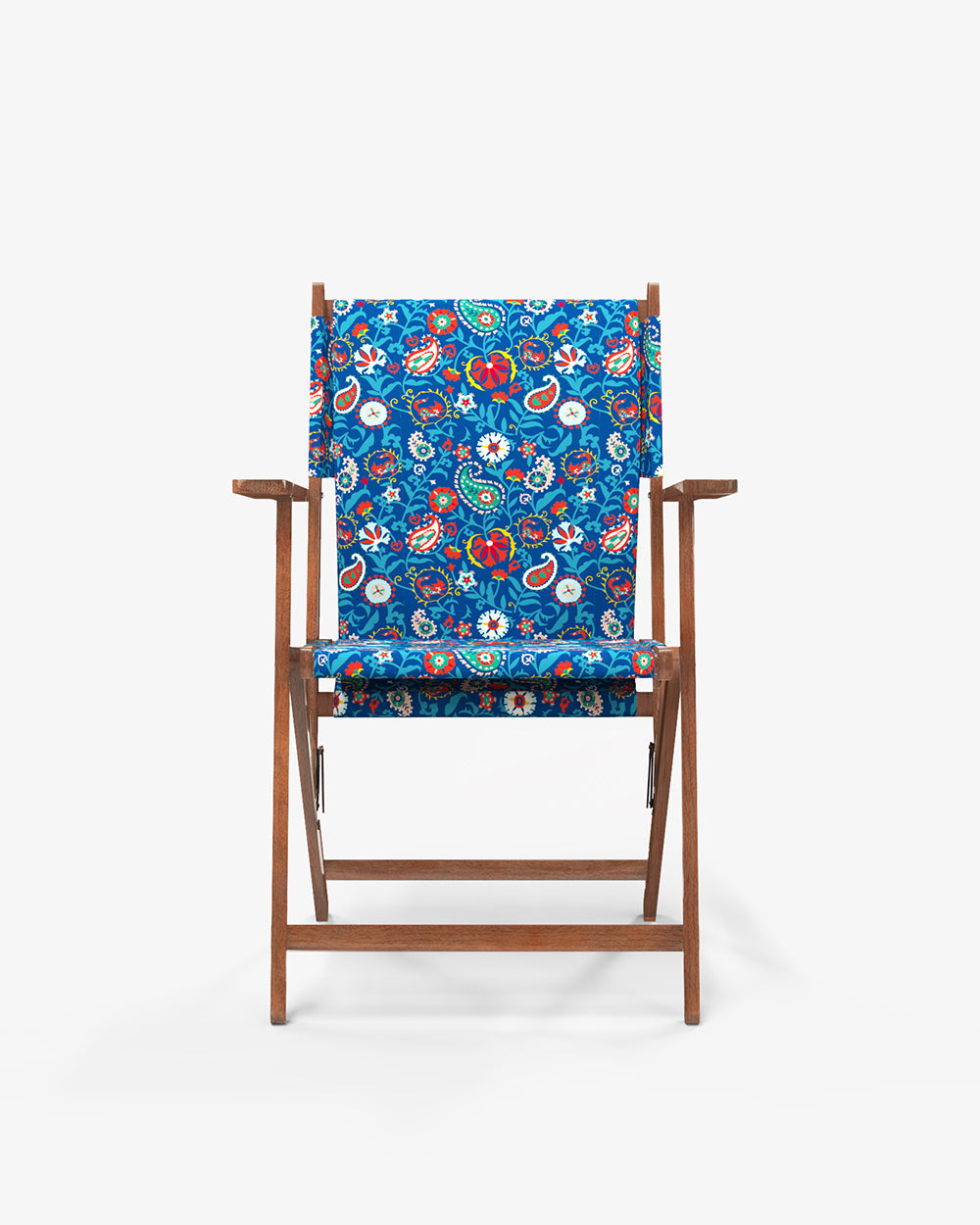 Bistro Folding Chair India Paisleys Blue