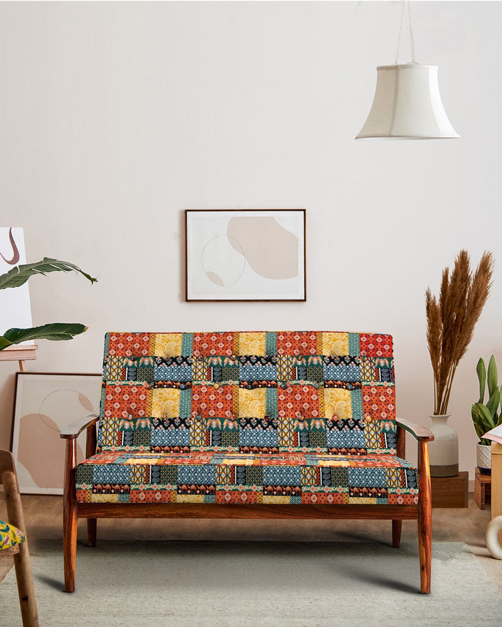 Chumbak Memsaab Love Seat Boho patches Red