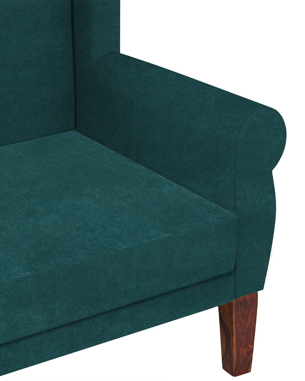 Chumbak Begum Love Seat, Velvet, Dark Green