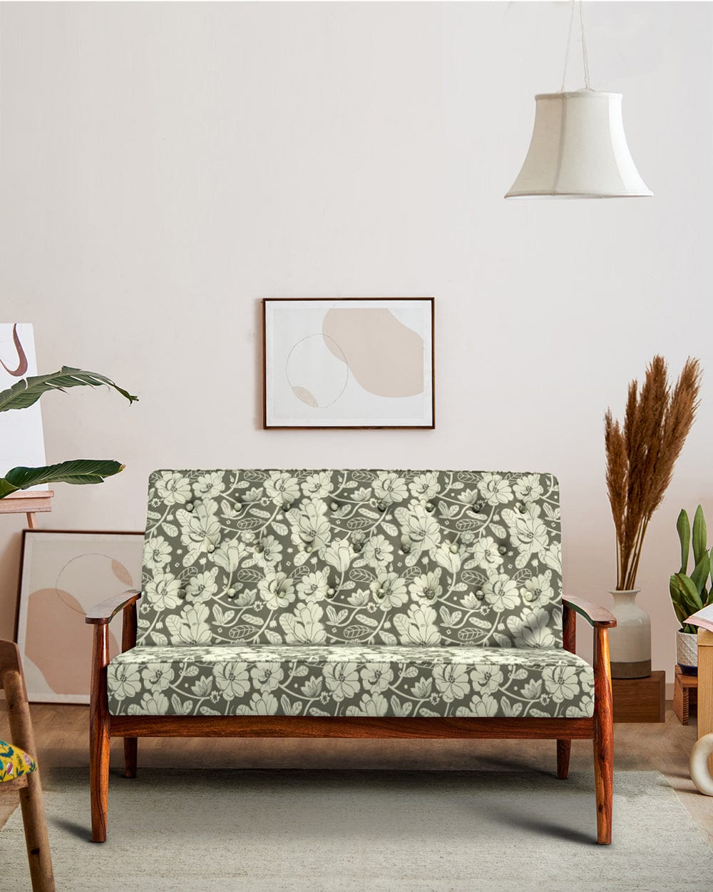 Chumbak Memsaab Love Seat - Grey's Garden