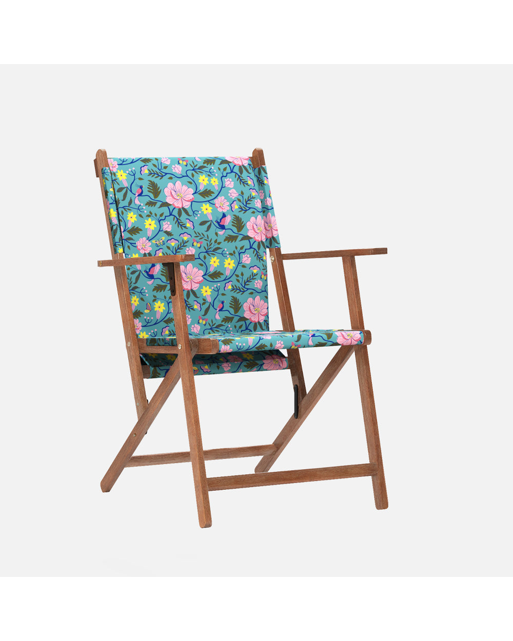 Bistro Folding Chair Spring Bloom Teal