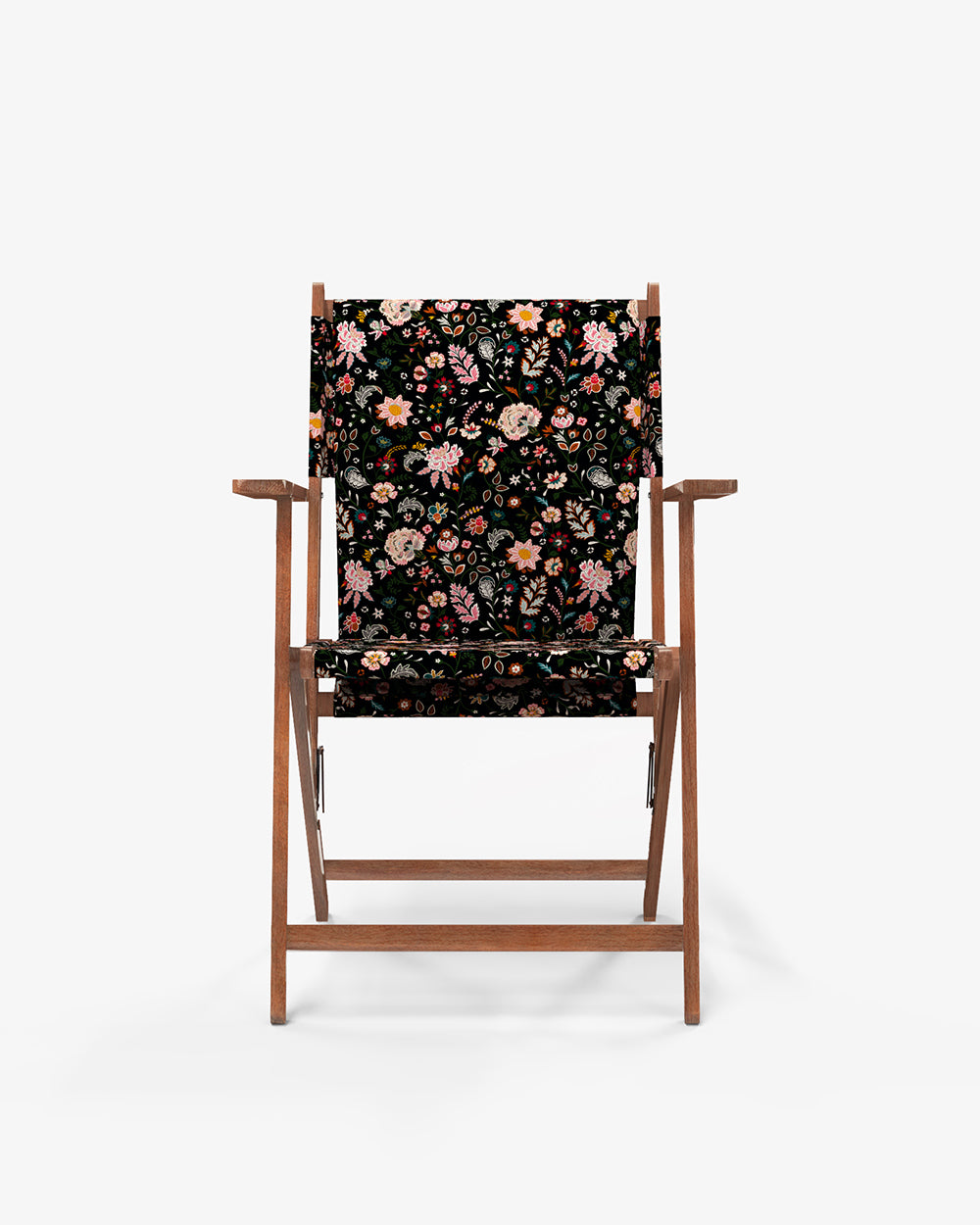 Bistro Folding Chair Bohemian Paisleys Black