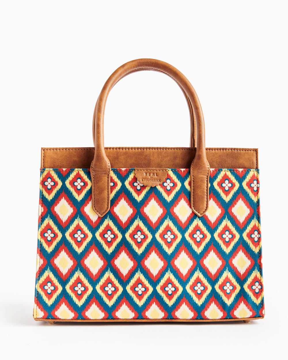 Teal by Chumbak Ikkat Glow Hand Bag