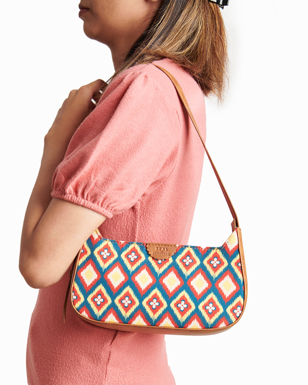 Teal by Chumbak Ikkat Glow Shoulder Bag