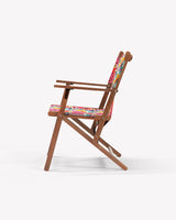 Bistro Folding Chair Floral Swirls Red