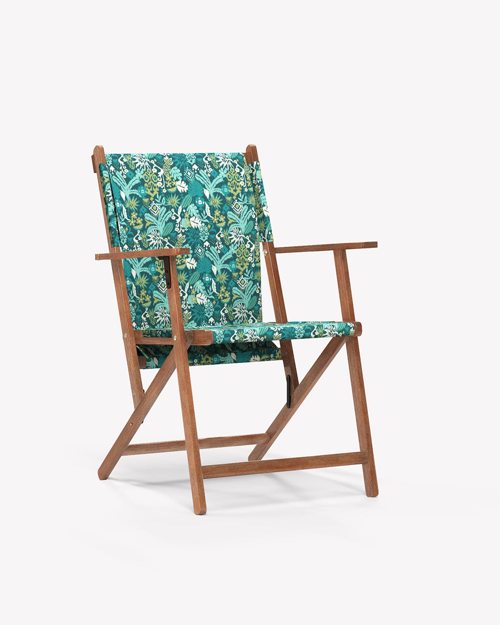 Bistro Folding Chair Tropical Ikkat Green