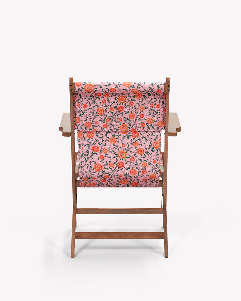 Bistro Folding Chair Earthy Florals Peach