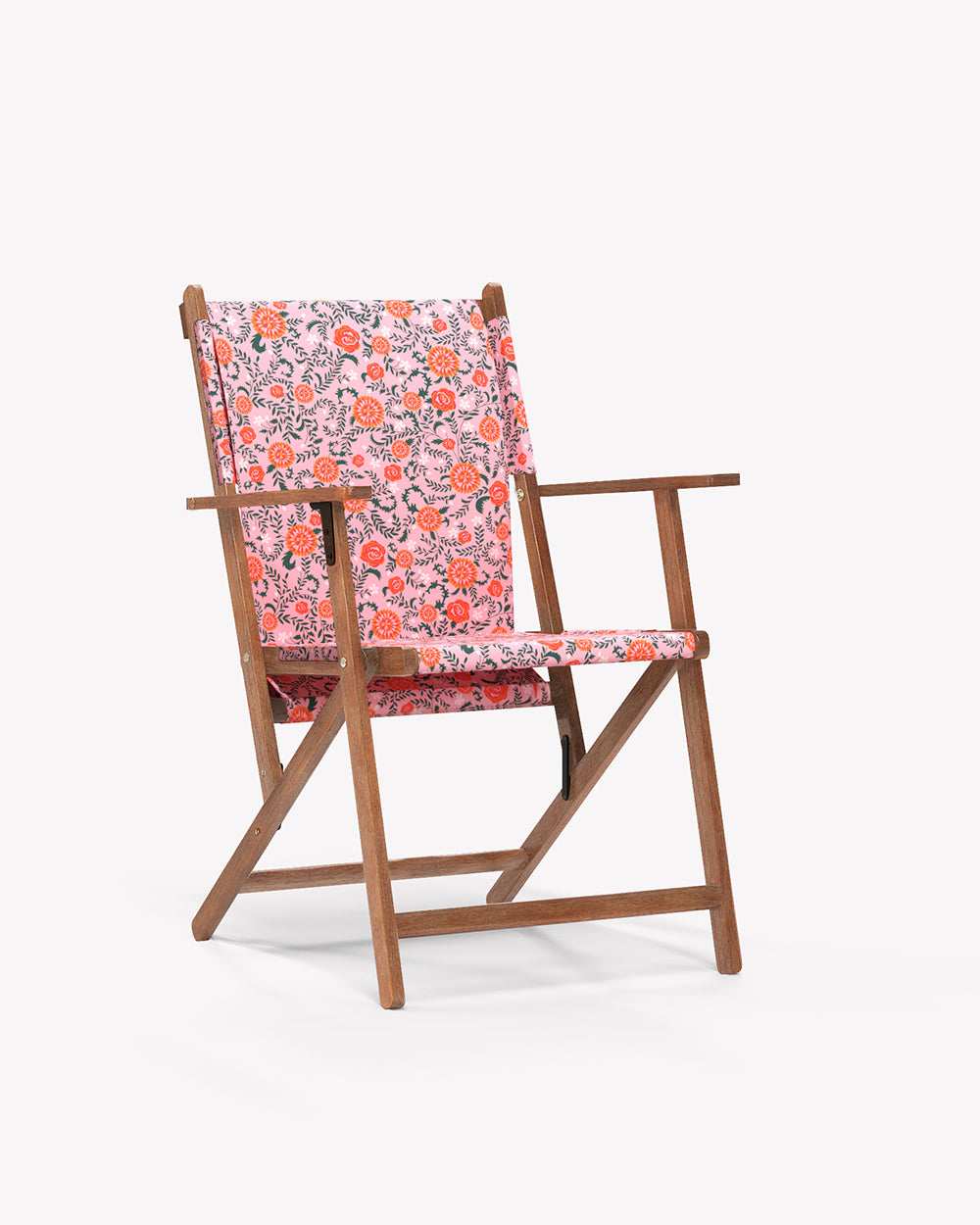Bistro Folding Chair Earthy Florals Peach