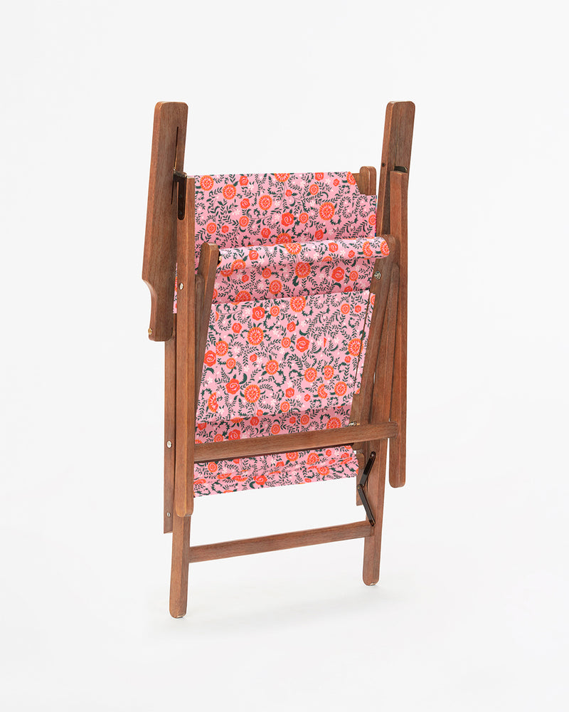 Bistro Folding Chair Earthy Florals Peach