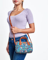 Chumbak Paisley Blossom Sling bag-Teal