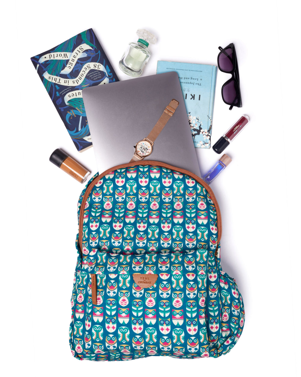 Teal by Chumbak Owl March Laptop backpack