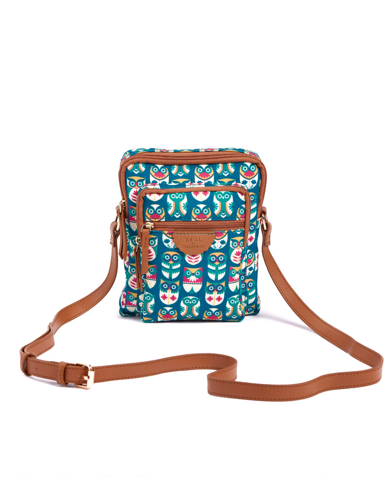 Teal by Chumbak Owl March Wallet Sling Bag