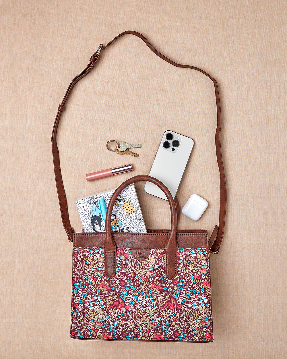 Teal by Chumbak Rainforest Hand Bag