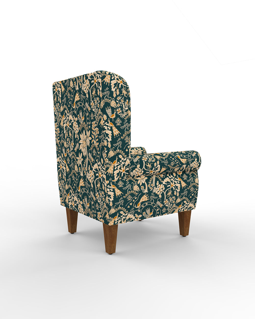 Begum Wing Chair-Kasuthi Green