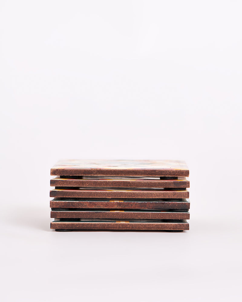 Peranakan Tales, Tiles Coasters Set of 6  | #SingaporeInspired