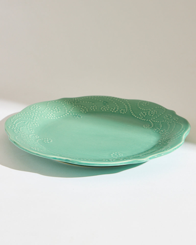Essentials Lace Dinner Plate, Pink