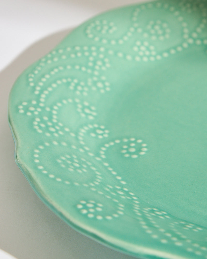 Essentials Lace Dinner Plate, Pink