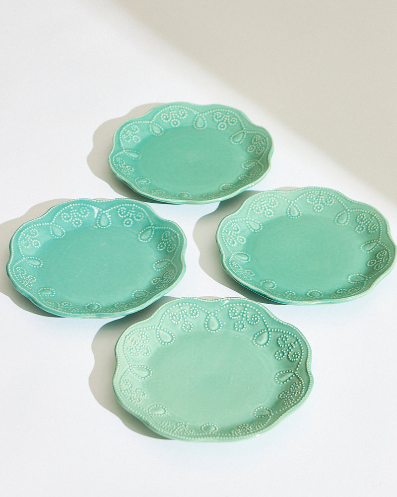 Essentials Lace Quarter Plate, Pink