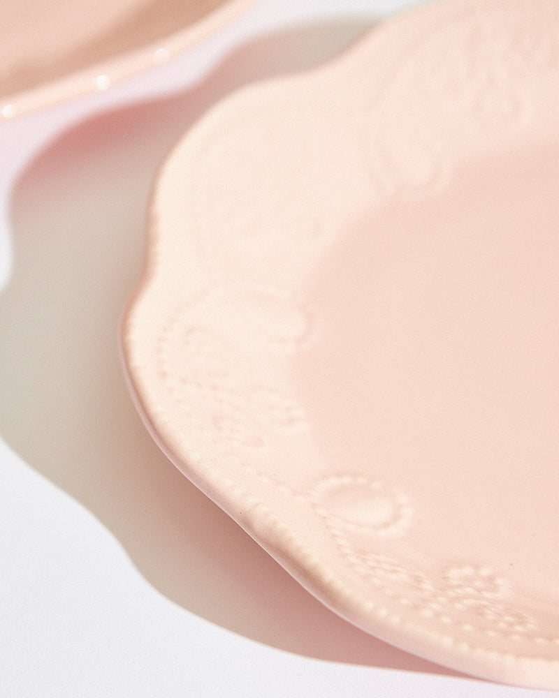 Essentials Lace Quarter Plate, Pink