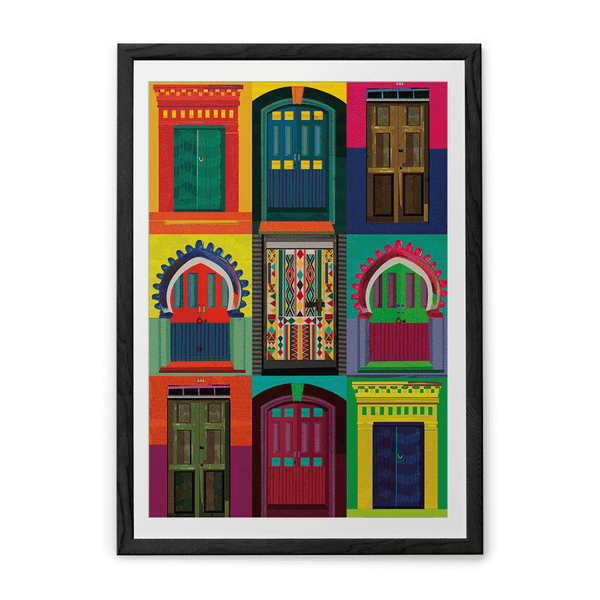 Chumbak 9 Doors Wall Art