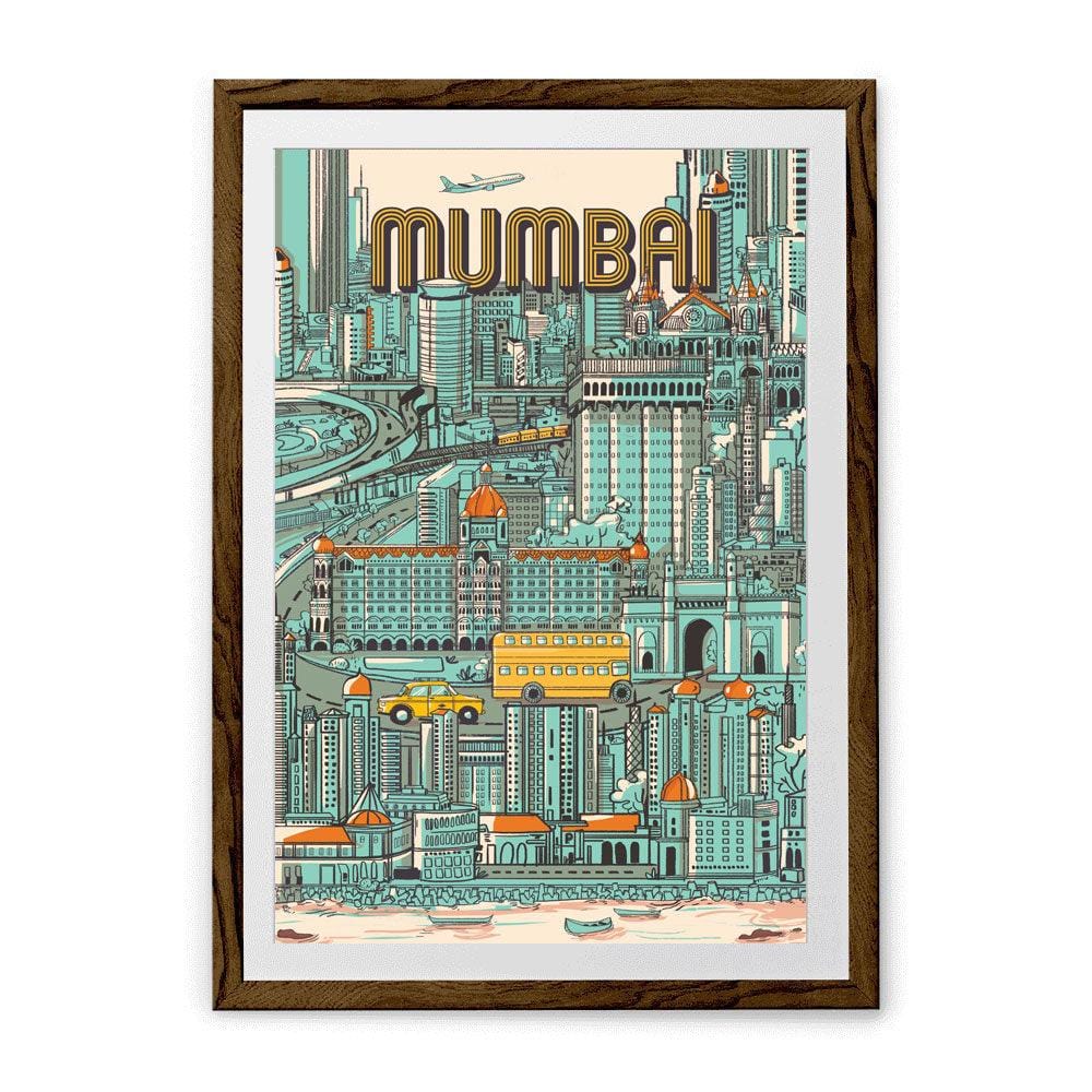 Chumbak City of Dreams Wall Art - Blue