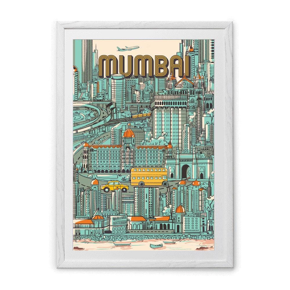 Chumbak City of Dreams Wall Art - Blue