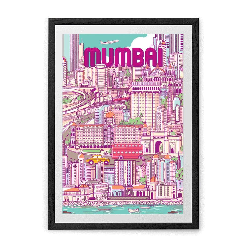 Chumbak City of Dreams Wall Art - Pink