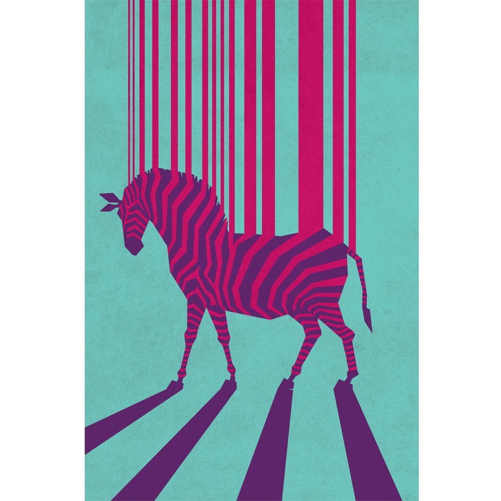 Chumbak Striped Strings Wall Art - Blue