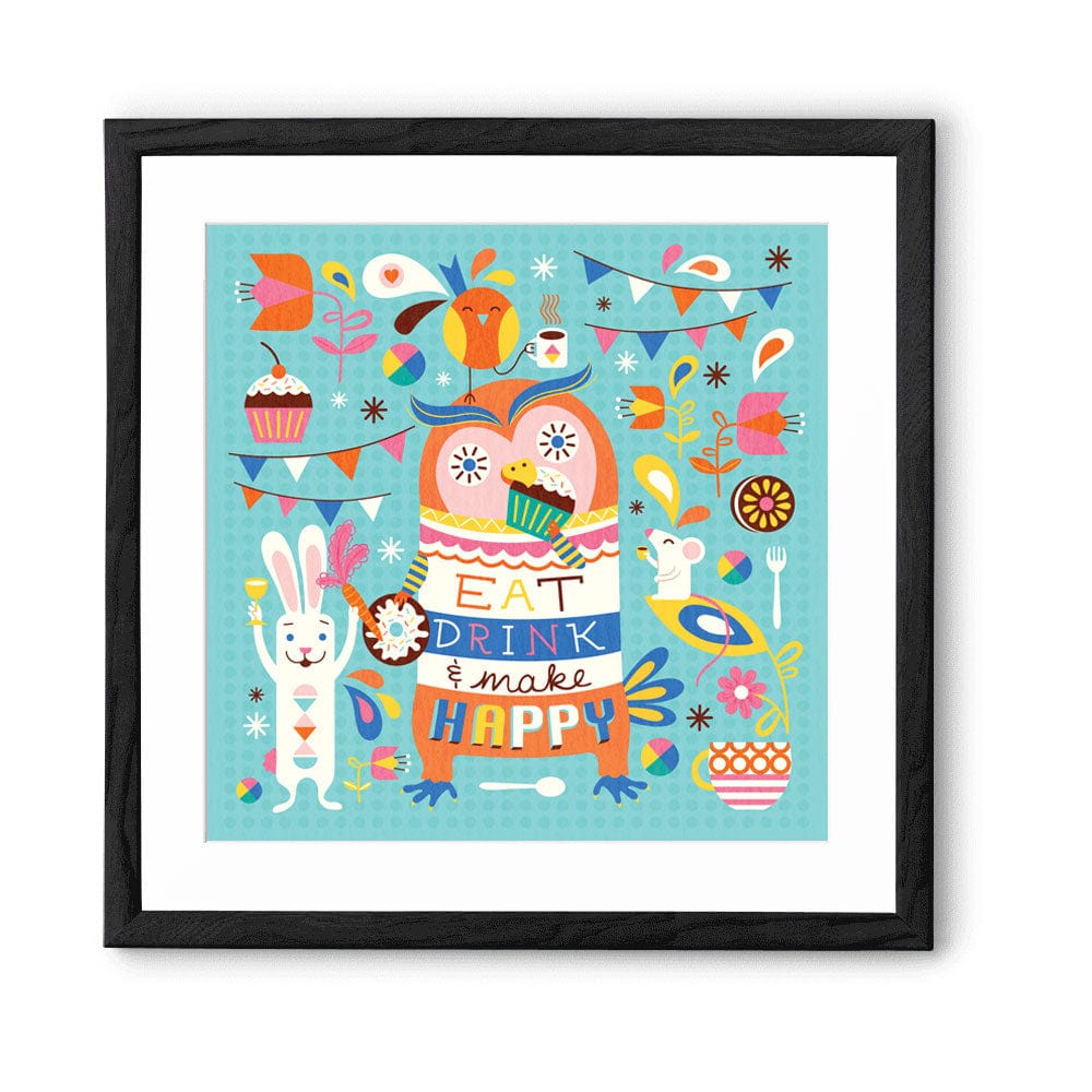 Chumbak Make Happy Wall Art - Blue