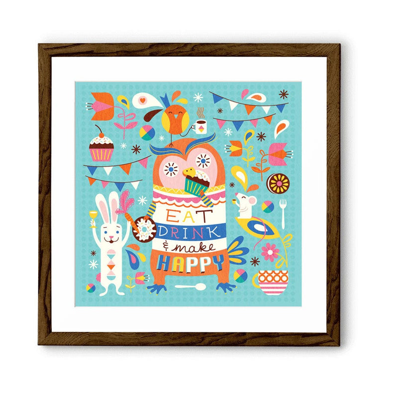 Chumbak Make Happy Wall Art - Blue