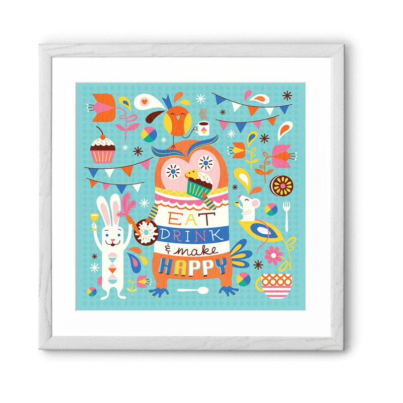Chumbak Make Happy Wall Art - Blue