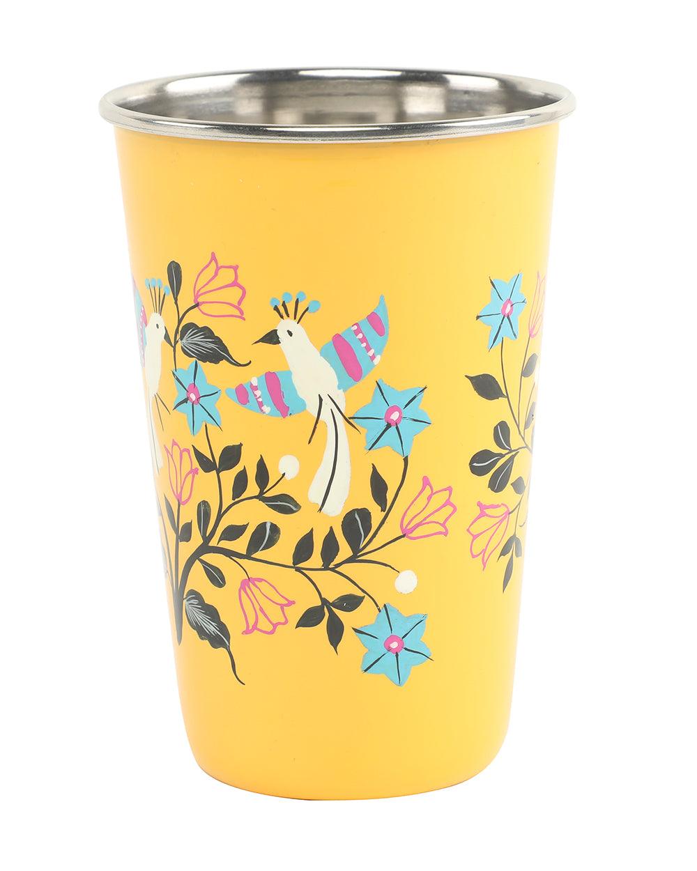 Chumbak Boho Birds Steel Tumbler - Large