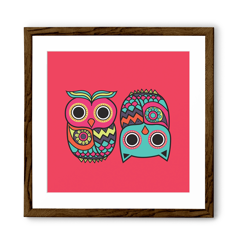 Owl Pink Wall Art at ₹ 2,095 – Chumbak