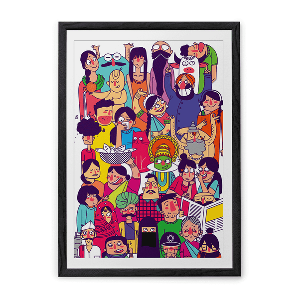 Chumbak Faces Colorful Wall Art
