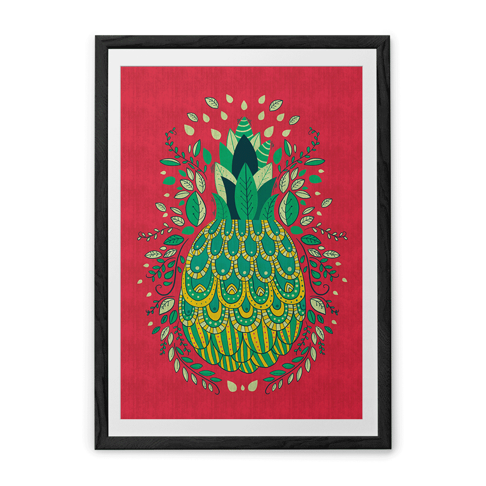 Chumbak Pineapple Pink Wall Art