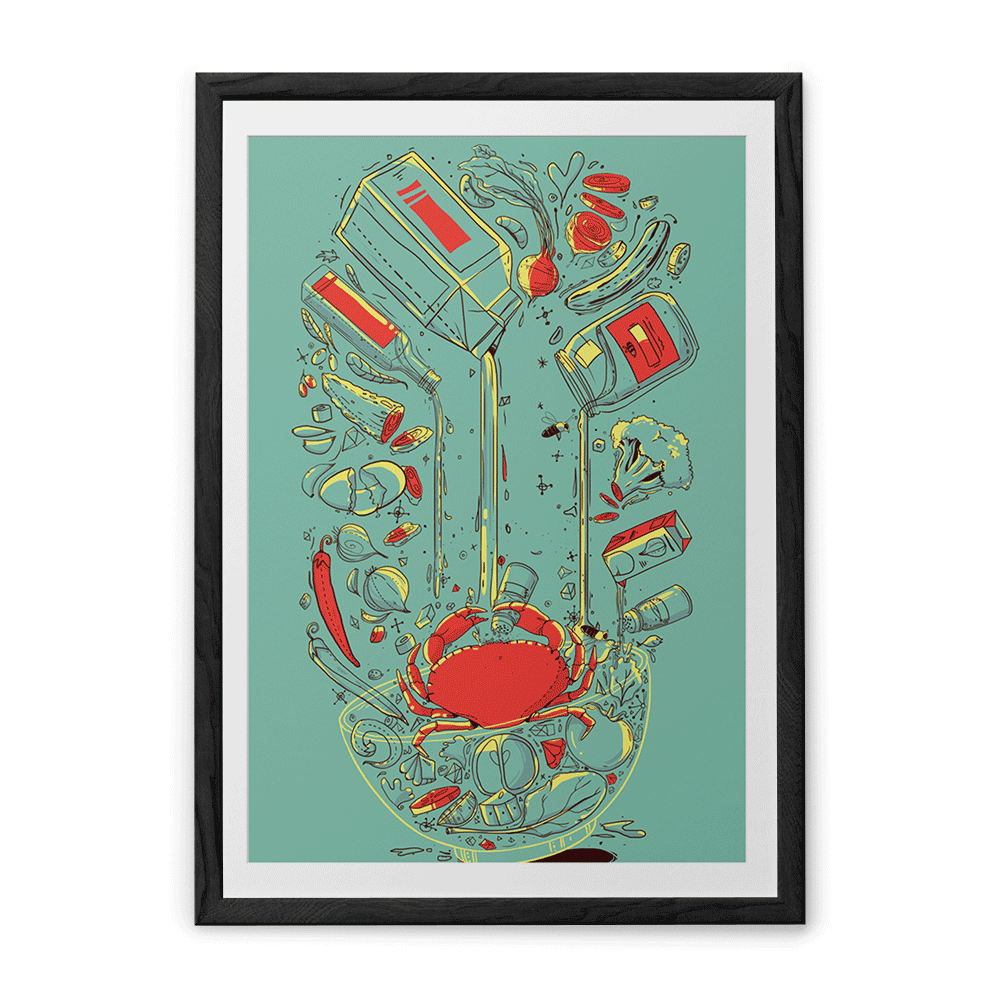 Chumbak Salad Teal Wall Art