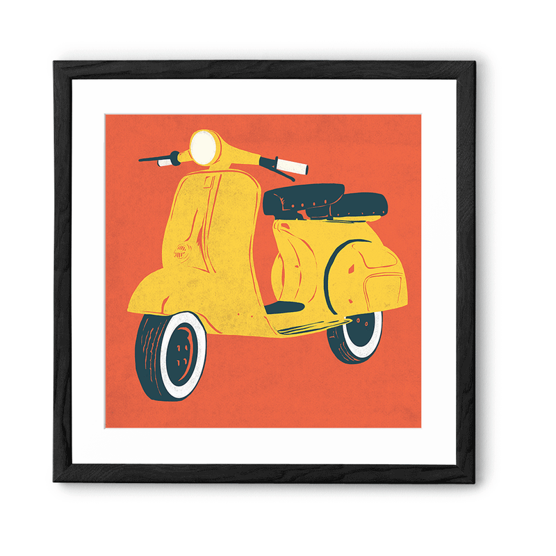 Chumbak Scooter Red Wall Art